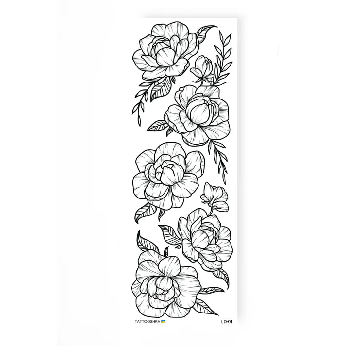 Peonies black and white (SP-01)