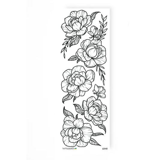 Peonies black and white (SP-01)