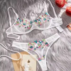 FLORAL WIRE BRA SET