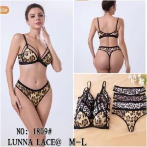 Leopard Print Seemless Bra & Panty Set