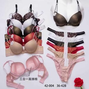 Shimmer Double Padded wire Bra set