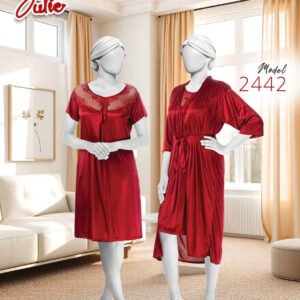 Julie 2PCS soft Silk Nighty
