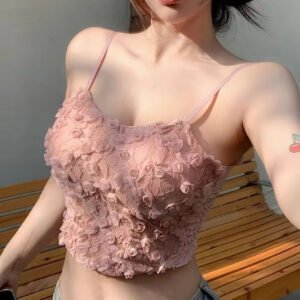 New arrival Floral Tank Top Light padded
