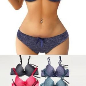 BOW PADDED Bra Set Wire Bra