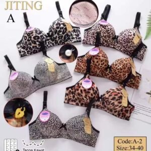 Cheetah Print push Up Padded Wireless Bra