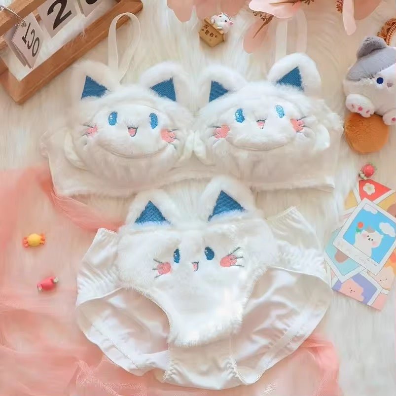 Fluffy kitty Bra Set - Image 4