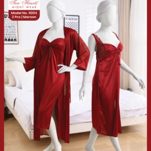 Two Hearts 2 piece Silk Nighty